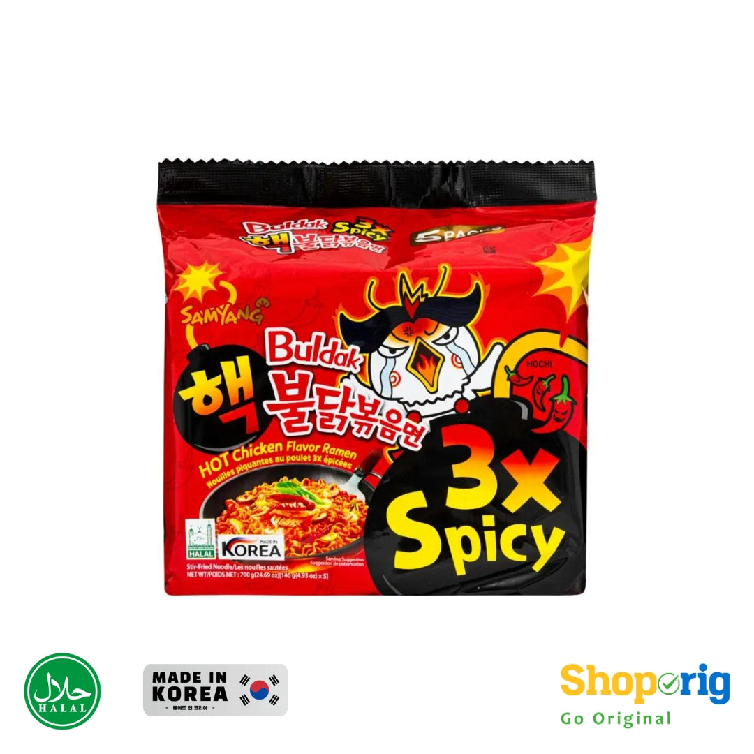 SAMYANG Spicy Hot (3x Spicy) Chicken Flavour Ramen Noodles, South Korea